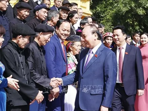 Chủ tịch nước gặp mặt đoàn đại biểu người có uy tín tiêu biểu tỉnh Hà Giang