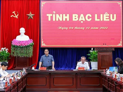 Thủ tướng Phạm Minh Chính làm việc tại Bạc Liêu