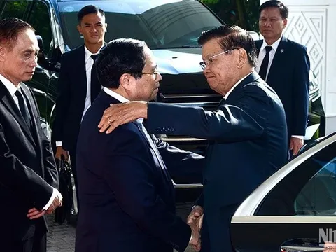 Thủ tướng Phạm Minh Chính tiếp Tổng Bí thư, Chủ tịch nước Lào Thongloun Sisoulith