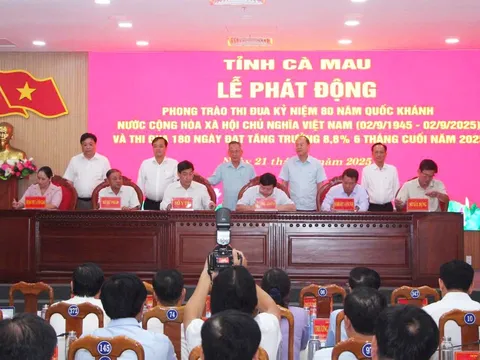 Cà Mau thi đua 180 ngày đạt tăng trưởng 8,8% 6 tháng cuối năm 2025