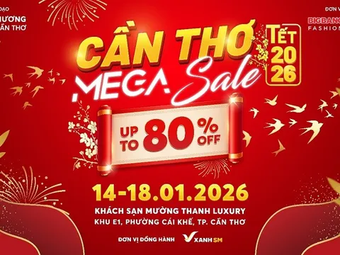 Sắp diễn ra sự kiện Khuyến mại hàng hiệu “Cần Thơ Mega Sale 2026”