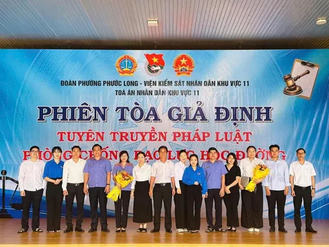 Đoàn TNCS Hồ Chí Minh phường Phước Long: Phối hợp tổ chức Phiên tòa giả định tuyên truyền pháp luật cho học sinh, lan tỏa tinh thần thượng tôn pháp luật