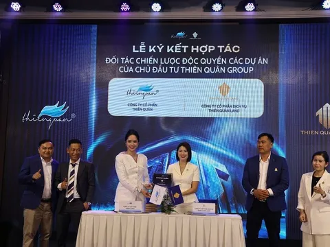 Lễ ký kết hợp tác chiến lược giữa Công ty Cổ phần Thiên Quân và Công ty Cổ phần Dịch vụ Thiên Quân Land, định vị thương hiệu bất động sản hàng đầu Miền Tây