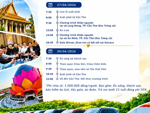 Sắp diễn ra Caravan CBA 2026 - Hành trình yêu thương: Khi doanh nhân trao đi bằng cả trái tim