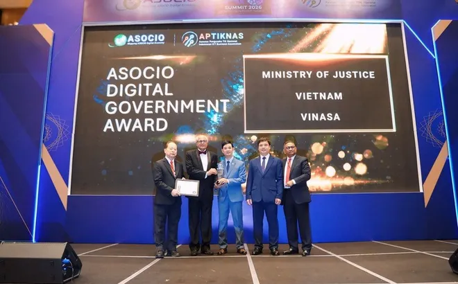 Bộ Tư pháp được vinh danh tại Giải thưởng Chính phủ số ASOCIO 2026